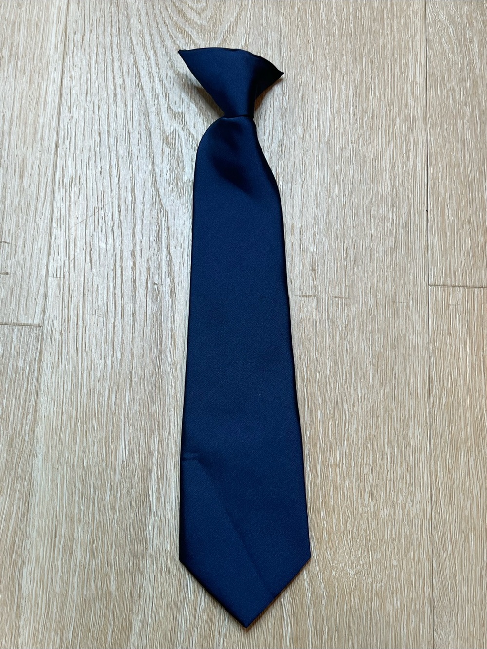 Cat & Jack Navy Blue Clip On Tie, Youth XS